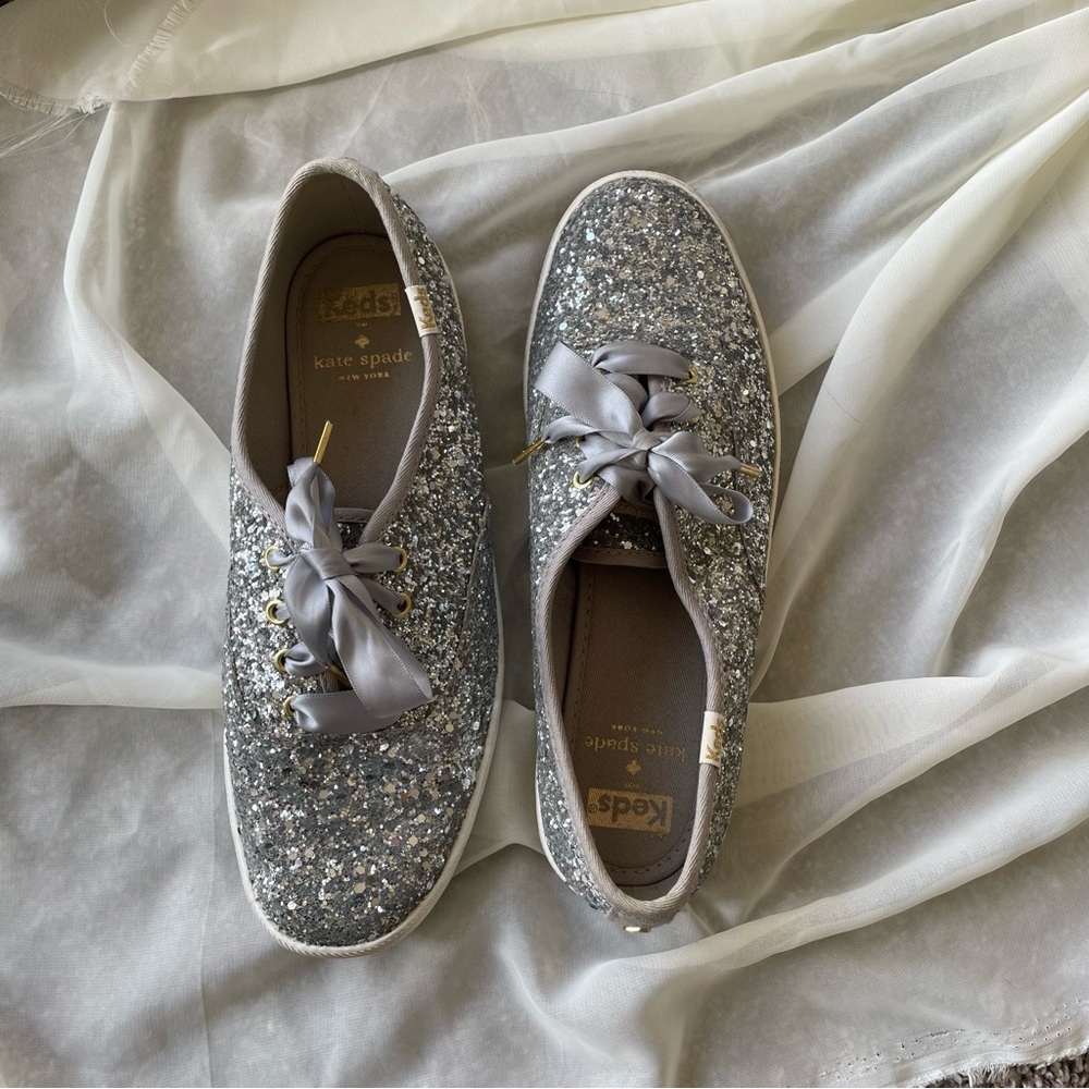 Silver Glitter Kate Spade Keds Gem